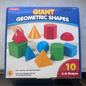 Lakeshore Giant Geometric Shapes - Multicolor 3-D Learning Set